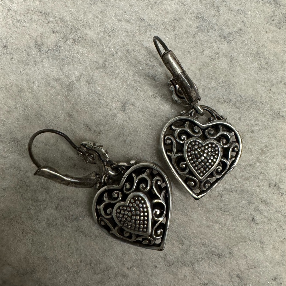Brighton Reno Heart Leverback Earrings - Picture 5 of 7